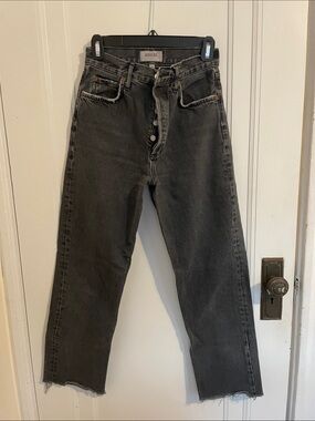 Agolde 90’s Pinch Waist High Rise in Black Tea